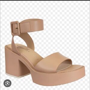 Naked Feet Iconoclast Nude Block Heel Sandals